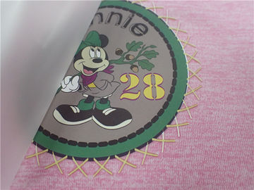 Kartun Label Pola Pakaian Heat Transfer, Custom Sablon Patch