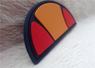 Beberapa Warna Patch Logo Karet Setengah Lingkaran Untuk Dekorasi Tas