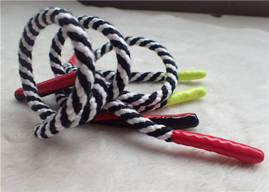 Ganda Warna Polyester Non Elastis Cord Dengan Ujung Silikon Mengkilap Untuk Jaket
