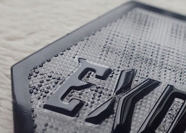 TPU Embossed Logo Patch Perekat Diri Untuk Pakaian / Tas / Topi