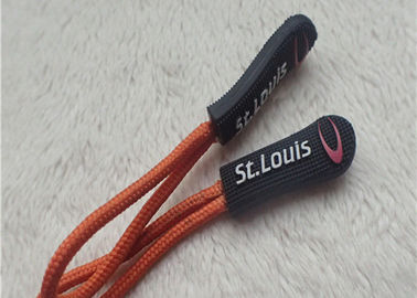 Fashion Anti - Slip Karet Zipper Penarik Dengan Dots Dua Warna 65 * 9mm