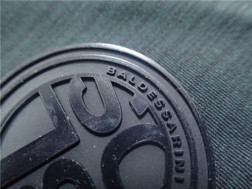 Patch Logo Karet Kustom / Lencana Silikon Bulat Untuk Pakaian Atau Tas
