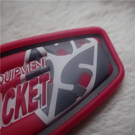 Ukuran 77 * 27mm Terang - Berwarna Pink PVC Patch Untuk Bagasi Atau Jaket