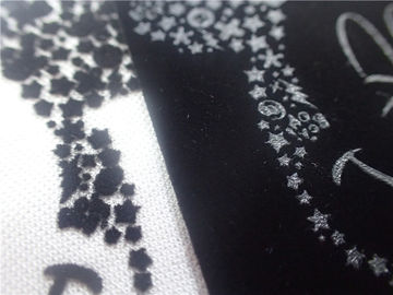 Logo Transfer Heat Monochrome Plush Berkelompok Pendek Untuk Pakaian Warna Biru Cerah