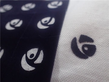 Logo Transfer Heat Monochrome Plush Berkelompok Pendek Untuk Pakaian Warna Biru Cerah