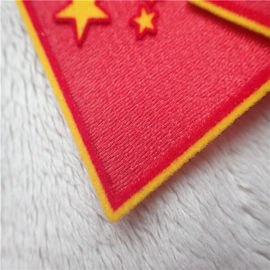 Patch Garmen Halus Suci Bendera Nasional Reb Bawah Bintang Kuning Mewah Chromatically Tatami Berkelompok