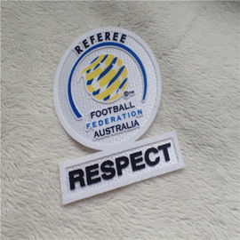 Mode Kustom Pakaian Patch Federasi Sepak Bola Dicuci Label Berkelompok Tatami Untuk Pakaian