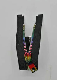 Ujung Terbuka 5 # Plating Ritsleting Gigi Logam Kuningan Berwarna-warni Untuk Sepatu / Jaket / Jeans