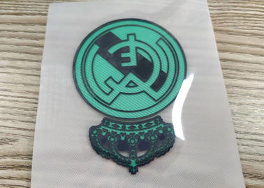 Cetak Layar Kustom Logo Timbul Klub Sepak Bola Logo Lencana TPU untuk Pakaian Olahraga