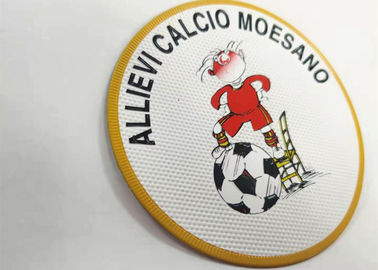 Pakaian Patch Kustom Pribadi Besi Pada Transfer Panas 3D Timbul Logo Stiker Frekuensi Tinggi