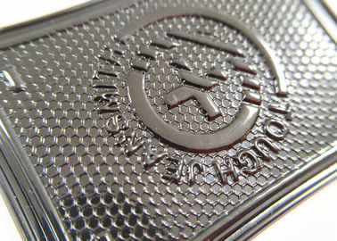 Custom Personalised embossed Logo Jeans Genuine Leather Patch / Leather Label For Garment
