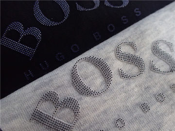 Tahan Lama Perpindahan panas Label Pakaian Sikat Dots Logo 3D Berwarna-warni