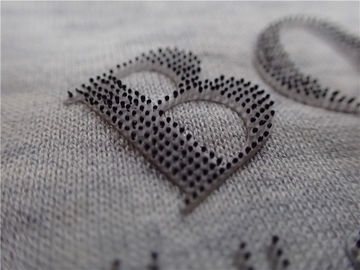 Tahan Lama Perpindahan panas Label Pakaian Sikat Dots Logo 3D Berwarna-warni