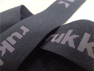 Logo Transfer Panas Pada Polyester Elastis Anyaman / Pita Pakaian Elastis