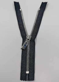 Ritsleting Gigi Logam Y Style Durable Dengan Kain Katun Murni / Ritsleting Logam Untuk Jeans