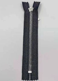 Ritsleting Gigi Logam Y Style Durable Dengan Kain Katun Murni / Ritsleting Logam Untuk Jeans