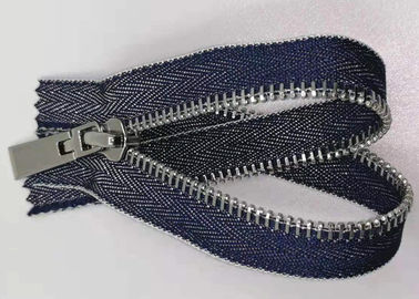 Ritsleting Gigi Logam Y Style Durable Dengan Kain Katun Murni / Ritsleting Logam Untuk Jeans