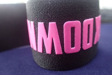 Kustom Yoga Gym Jacquard Elastis Band Cetak Layar Silikon Untuk Pakaian