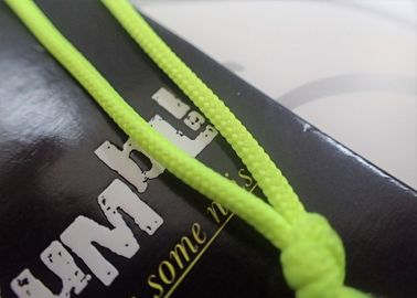 Embossed Printing Paper Logo Hang Tag Garmen Dengan Tali Kulit - Ramah