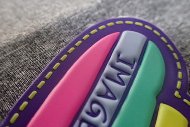 Patch Tpu Kustom Timbul Profesional Profesional / 3D Patch Karet Warna Pantone