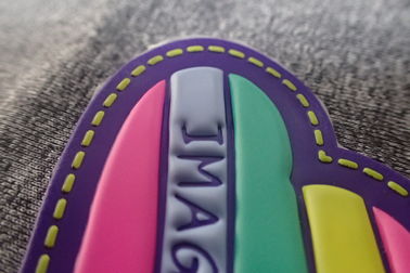 Patch Tpu Kustom Timbul Profesional Profesional / 3D Patch Karet Warna Pantone