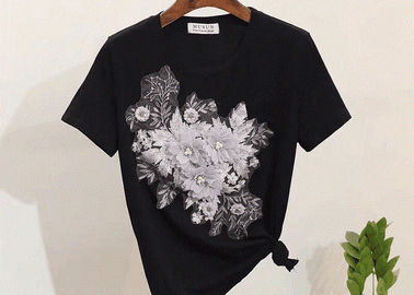 3D Bunga Bordir Menjahit / Besi Di Patch Untuk Pakaian Applique Diy Aksesori