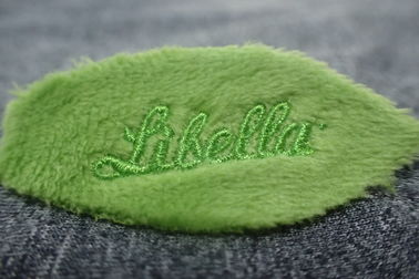 Kain Beludru Hijau OEM Besi Di Patch Bordir