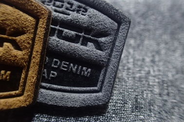 3D Snow Suit Mikro Fibre Label Pakaian Tenun Timbul Patch