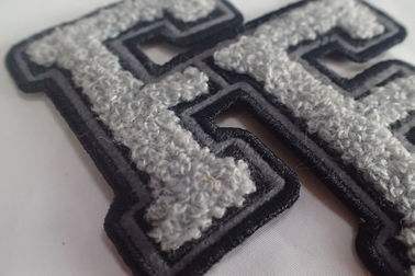 100% Menjahit Handuk Patch Bordir Kustom Chenille