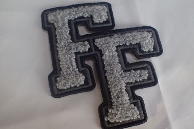 100% Menjahit Handuk Patch Bordir Kustom Chenille