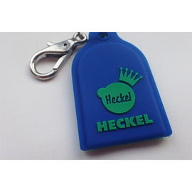 Silicone Dog Tag Keychain Hadiah Promosi yang Dipersonalisasi Logo Berutang Non-Beracun