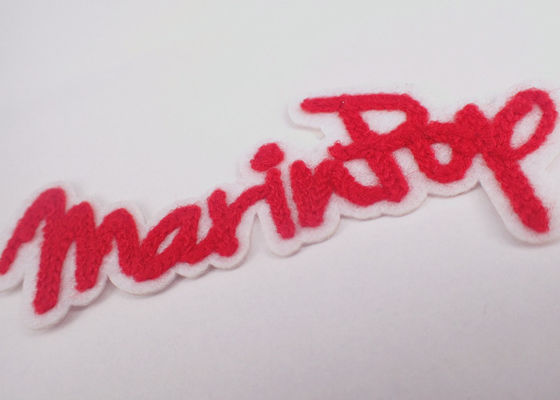 Bordir Handuk Kustom Chenille Kartun Besi Pada Patch Logo