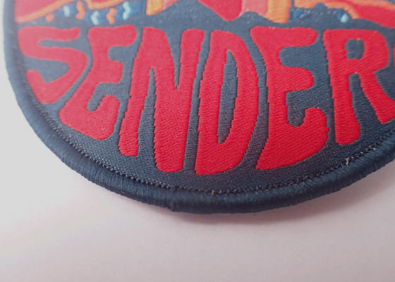 Heat Press Custom Badge Embroidery Iron On Patch Applique Untuk Pakaian