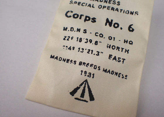 Polyester Fashion Size Garment Label Label Tenun Pakaian Kustom
