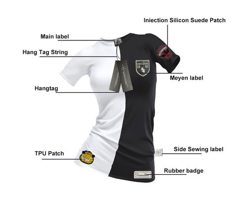 Personalisasi Logo 3D TPU Badge Label Cetak Kustom Untuk Pakaian