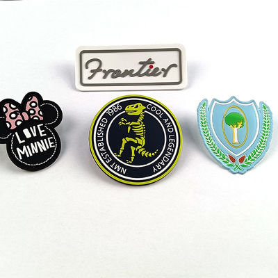 Logo 3D Timbul Motif Motif Karet Lencana Pvc Untuk Menjahit Pakaian