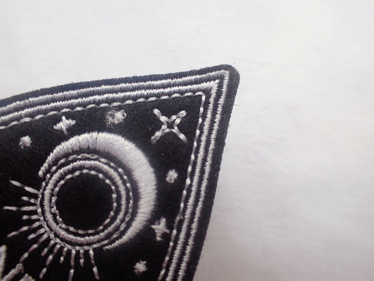 Black Spades Heart Bordir Chenille Iron On Backing Sew On Cloth Patch