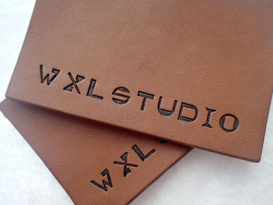 Personalized Logo Garment Leather Patch Label Kulit Logo Hitam Timbul