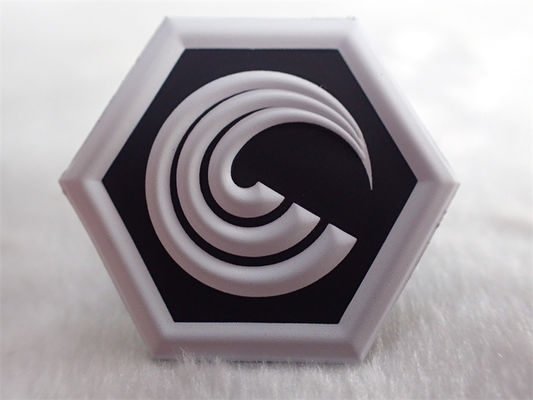 Lencana Label TPU Pakaian Dicetak Frekuensi Tinggi 3D Timbul Patch