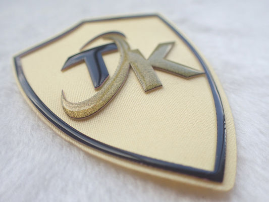 Patch Sablon Sutra Tenun Kustom Ramah Lingkungan Dengan Logo Silikon