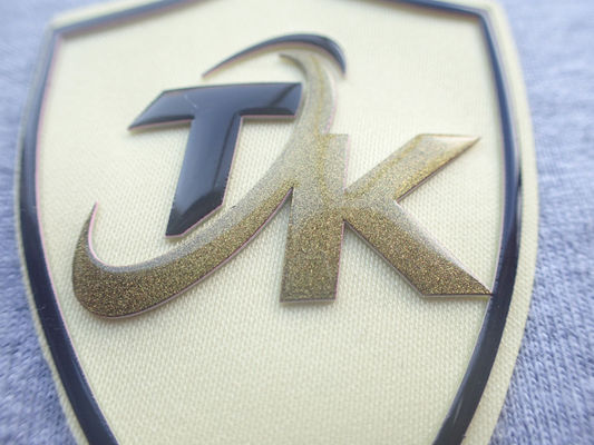 Patch Sablon Sutra Tenun Kustom Ramah Lingkungan Dengan Logo Silikon