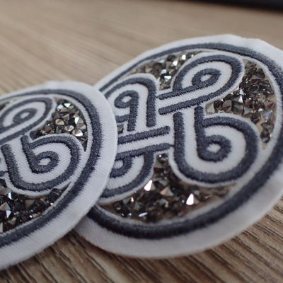 Patch Bordir Kustom Berlian Imitasi Dengan Desain Fashion