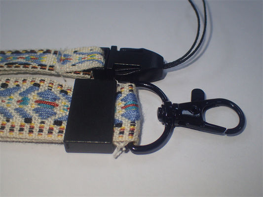 Kapas Tenun Kustom Kekuatan Tinggi Jacquard Tape Berwarna-warni Gaya Nasional