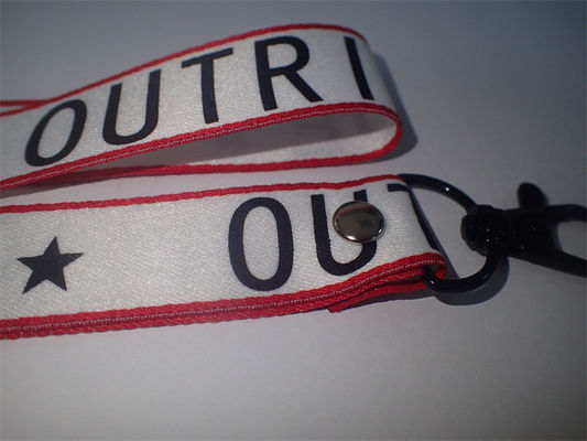 Sublimasi Poliester Dicetak Anyaman Pita Dan Tali Dengan Logo Kustom