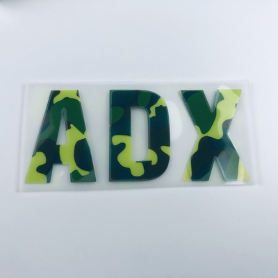 Kamuflase 3D Silicone Heat Transfer Label Dengan Logo Anda Sendiri