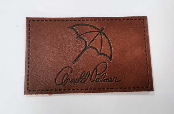 Desain Disesuaikan PU Kulit Patch Label Garment Logo Timbul