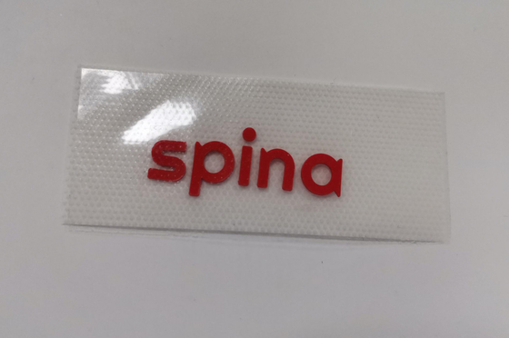 Garment Disesuaikan 3D Transfer Label Bahan Karet Plastik Silikon