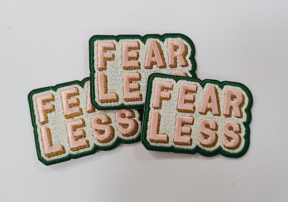 Patch Kain Bordir Selvage yang Dapat Dicuci Label Perpindahan Panas