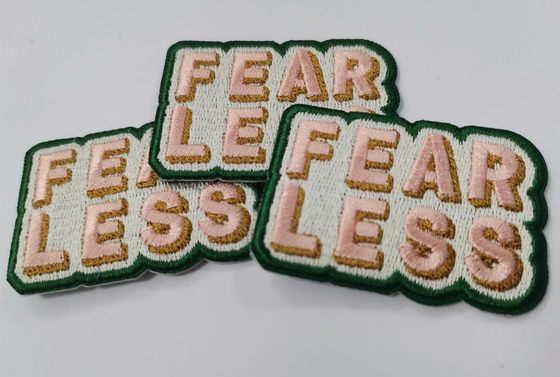 Patch Kain Bordir Selvage yang Dapat Dicuci Label Perpindahan Panas