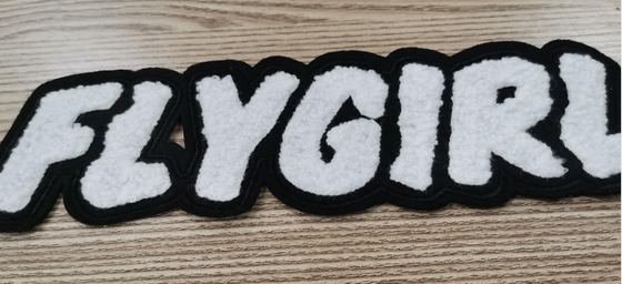 Label Transfer Panas Patch Bordir Handuk Desain Disesuaikan Untuk Pakaian